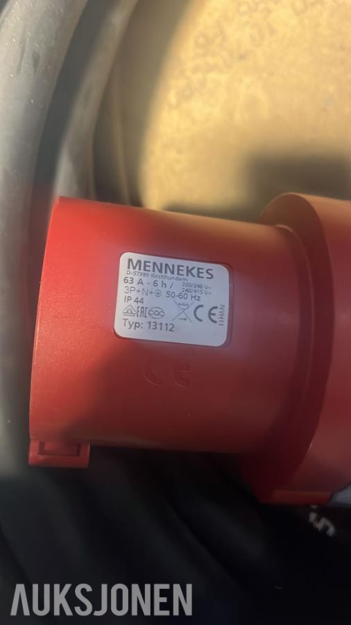2 stk - kraftkabel med industrikontakter (CEE) fra Mennekes